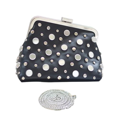 Umhängetasche Mit Nieten Ketten Umhängetasche Kleine Clutch Geldbörse Abendtasche Abnehmbare Kette Kleine Handy Geldbörse von Zkydhbd