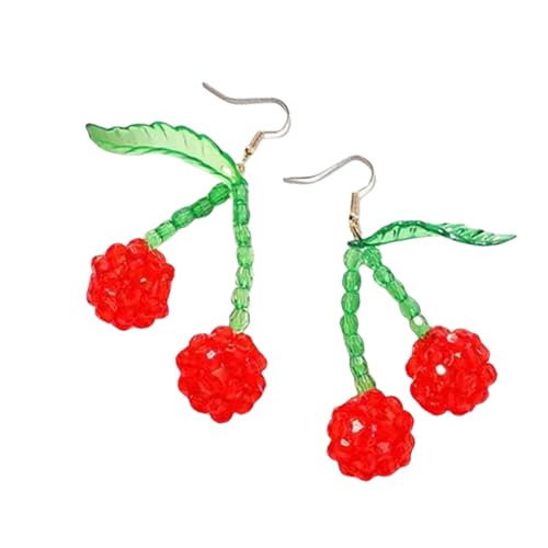 Verspielte Kirschen Legierte Ohrentropfen Spielerischer Kirschen Legiert Ohrringe Schmuck Eleganter Dangle Ohrhaken Für Tägliche Verschleiß Leichter Bequemer Verschleiß von Zkydhbd