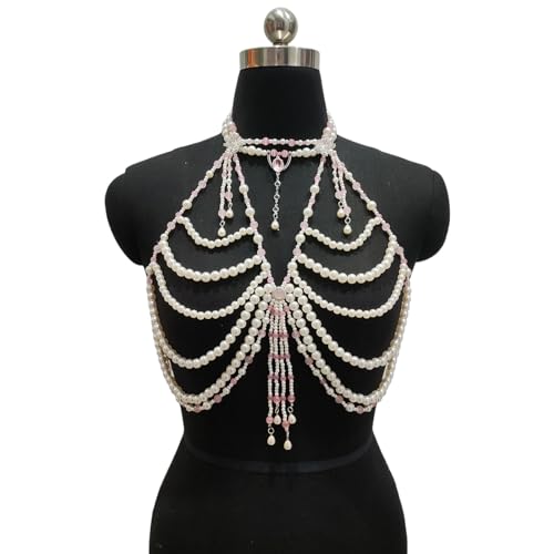 Zkydhbd Verstellbare Perlen Körperschmuck Körperkette Dekoration Für Trendige Frauen Trägerlose Kleider Und Lässige Stilvolle Outfits Party Kette Kette von Zkydhbd