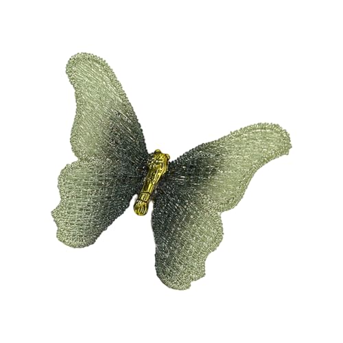 Zarte Handgefertigte Stickerei Butterfly Brosche Leichtes Design Sicherheitsverkehrsnadel Für Formelle Anlass von Zkydhbd