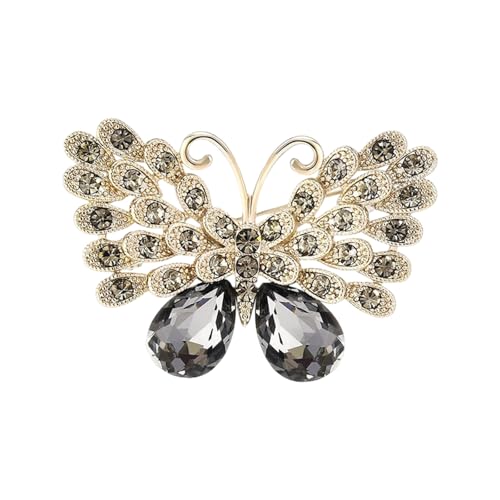 Zarte Strasssteine Schmetterlingsbroschen Legierung Mode Accessoire Für Kleidermäntel Und Jacken Kleidung Accessoires Strachbrosche Für Mädchen von Zkydhbd