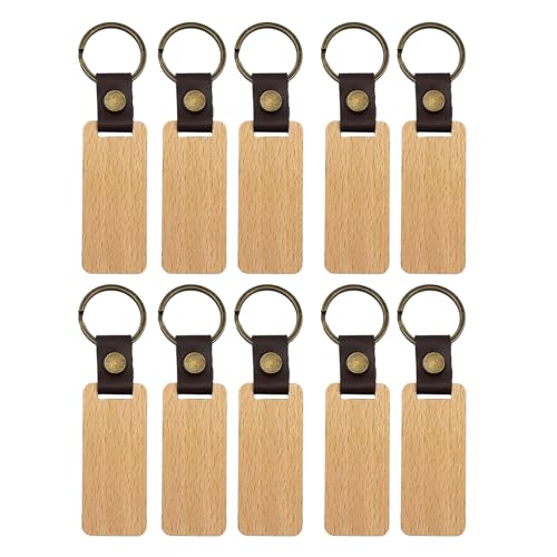 Zkydhbd 10pcs Gravierte Holzschlüsselkäse Stilvoller Schlüsselanhänger Leerer Schlüsselring Vintage Orament Personalisiertes Geschenk Für Personalisierte Accessoire Frauen von Zkydhbd