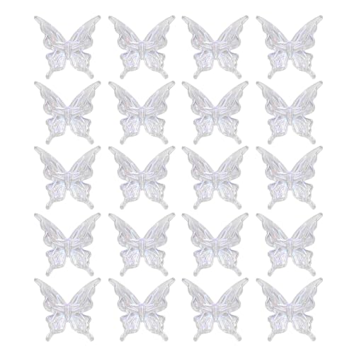 Zkydhbd 20 Stücke Schmetterlingsformperlen Für Handgefertigte Accessoires Und Dekorationshalterperlen Für Halsketten Armbänder Ohrringe Perlenzubehör Kinder Kinder von Zkydhbd