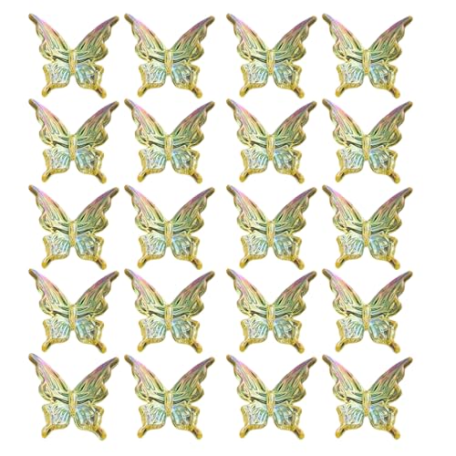 Zkydhbd 20 Stücke Schmetterlingsformperlen Für Handgefertigte Accessoires Und Dekorationshalterperlen Für Halsketten Armbänder Ohrringe Perlenzubehör Kinder Kinder von Zkydhbd