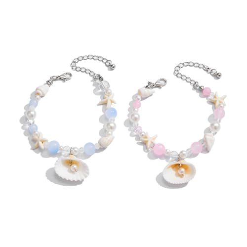 Zkydhbd 2pcs Handgefertigtes Meeresperlen Armband Fashion Party Schmuckkette Armband Plastik Und Legierungstruktur Für Partyfeier Ozeanperlen von Zkydhbd