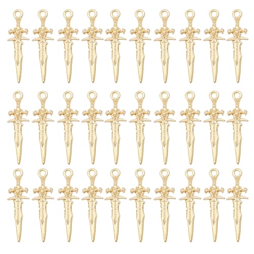 Zkydhbd 30pieces Kleine Schwerter Anhänger Handwerk Accessoires Schmuckanhänger Pendell von Zkydhbd