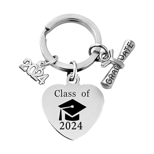 Zkydhbd Abschlussschlüsselkettengravur Schlüsselbund Fashion Key Edelstahl Schlüssel Schmuck Abschluss Souvenir Für Schüler Edelstahl Schlüsselhalter von Zkydhbd