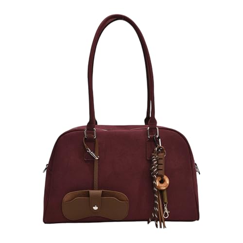 Zkydhbd Achselhöhle Mit Großer Kapazität Für Frauen Bowling Stilvolle Pendelpendel Retro Schulter PU Leder Achsel Frauen Mode PU Leder Achselgrüns Schulter Großer Kapazität von Zkydhbd