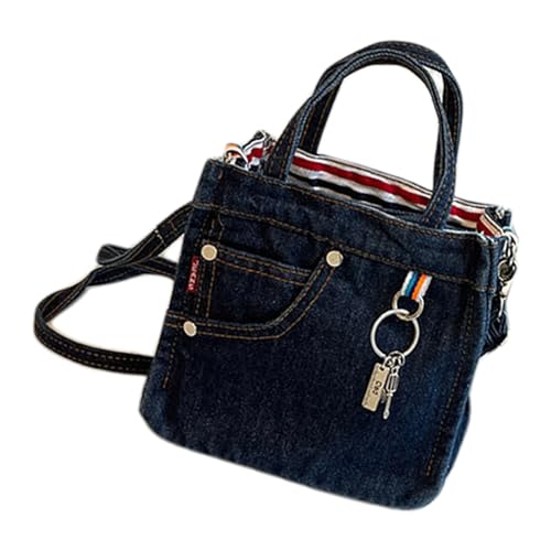 Zkydhbd All Matching Umhängetasche Für Frau Top Retro Crossbody Trend Handtasche Gewaschene Alte Denims Messengerinnen Frauen Crossbody Waschen Alte Denims Schulter Täglich Täglich Handtasche von Zkydhbd