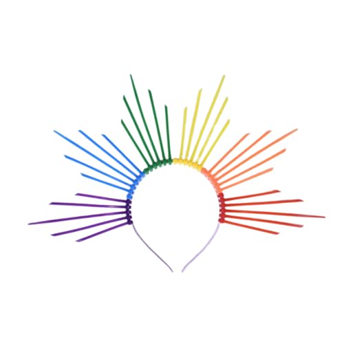 Zkydhbd Auffällige Regenbogen Farbe Stirnband Party Königin Halos Kostüm Kopfbedeckung Verstellbarer Kopfschmuck Für Frauen Modezubehör Zkydhbd Auffällige Regenbogen Farbe Stirnband Party Königin Halos Kostüm Kopfbedeckung Verstellbarer Kopfschmuck Für Frauen Modezubehör von Zkydhbd