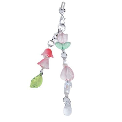 Zkydhbd Aufsichtsfängeln Kristallblütenschlüsselung Für Handtaschen Exquisite Glockenorchide von Zkydhbd