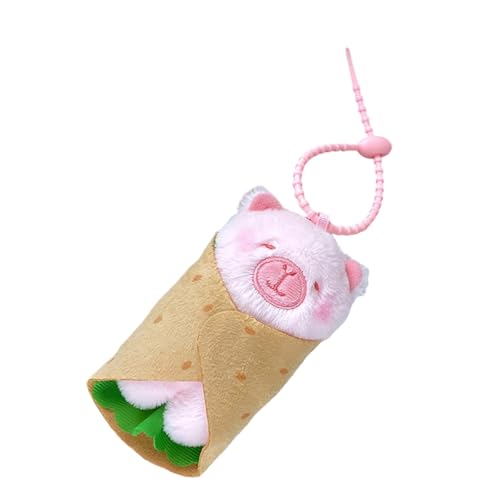 Zkydhbd Auto Schlüsselbund Rucksackbeutel Anhänger Charm Plüsch Tierpuppe Schlüsselbund Panda/Katzen/Hühnerpuppe Spielzeug Rucksackzubehör Pendellan Charme von Zkydhbd