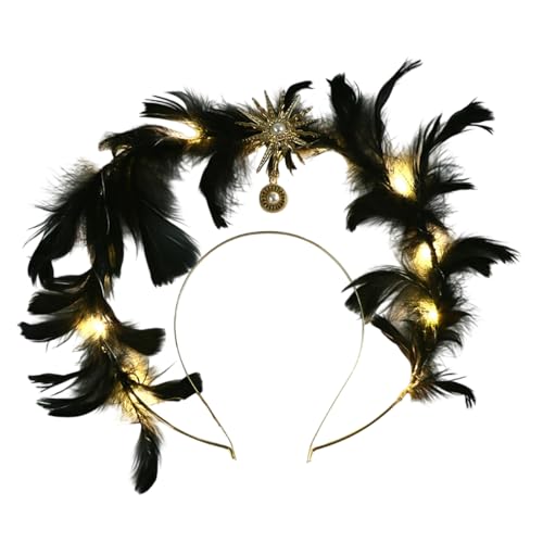 Zkydhbd Bezaubernde Elegante Inspirierte Gefiederte Kronen Für Kostümveranstaltungen Cosplay Feierlichkeiten SND Besondere Anlässe Outfits Stirnband von Zkydhbd
