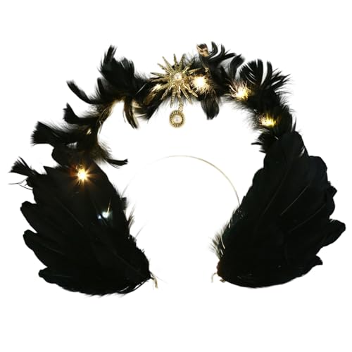 Zkydhbd Bezaubernde Elegante Inspirierte Gefiederte Kronen Für Kostümveranstaltungen Cosplay Feierlichkeiten SND Besondere Anlässe Outfits Stirnband von Zkydhbd
