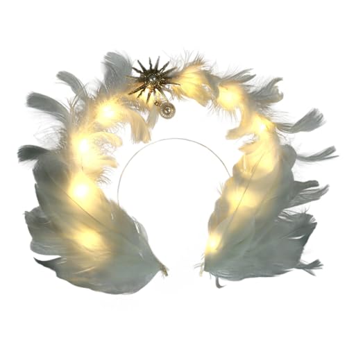 Zkydhbd Bezaubernde Elegante Inspirierte Gefiederte Kronen Für Kostümveranstaltungen Cosplay Feierlichkeiten SND Besondere Anlässe Outfits Stirnband von Zkydhbd