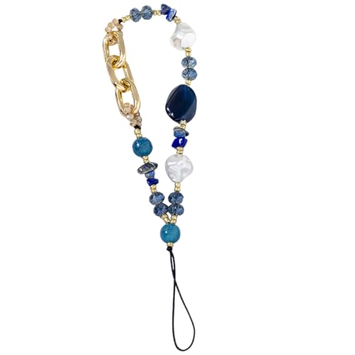Zkydhbd Bunte Perlen Telefonkette Gurt Charme Schlüsselbund Telefon Lanyard Acryl Armband Schlüsselring Frauen Bag Ornament Schmuck Geschenk Telefonkettenhalter von Zkydhbd