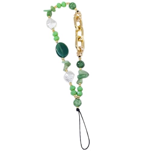 Zkydhbd Bunte Perlen Telefonkette Gurt Charme Schlüsselbund Telefon Lanyard Acryl Armband Schlüsselring Frauen Bag Ornament Schmuck Geschenk Telefonkettenhalter von Zkydhbd