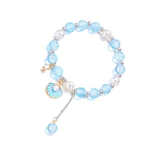Zkydhbd Buntes Perlenarmband Eleganter Muschelstar Fisch Charme Armband Handgefertigtes Handgelenk Accessoire Schmuck Für Alltägliche Kleidung Natur Inspirierte Mädchen Schmuck von Zkydhbd