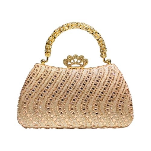 Zkydhbd Damen Glitzernde Strassställe Glitzernde Schulter Geldbeutel Handtasche Mit Kette Für Brauthochzeitsfeier Prom Anspruchsvoller Damenkupplung von Zkydhbd