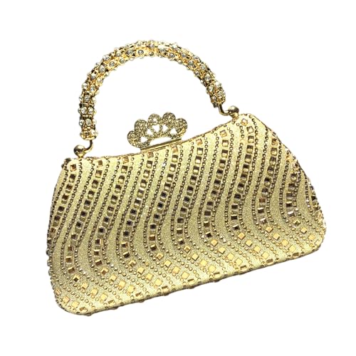 Zkydhbd Damen Glitzernde Strassställe Glitzernde Schulter Geldbeutel Handtasche Mit Kette Für Brauthochzeitsfeier Prom Anspruchsvoller Damenkupplung von Zkydhbd