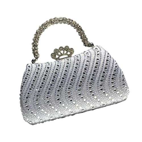 Zkydhbd Damen Glitzernde Strassställe Glitzernde Schulter Geldbeutel Handtasche Mit Kette Für Brauthochzeitsfeier Prom Anspruchsvoller Damenkupplung von Zkydhbd