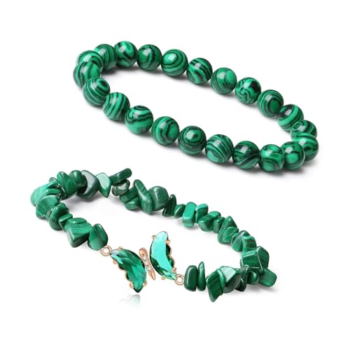 Zkydhbd Damen Naturstein Perlenarmband Mit Einem Zarten Schmetterlings Charme Für Tägliche Verschleißdaten Partys Versammlungen Mode Kristallschmuck von Zkydhbd