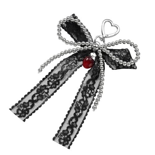 Zkydhbd Delicate Perlen Bows Design Keychain Retro Bag Charm Accessoire Ribbon Hinzufügen Von Modesack Anhänger Für Frauen Handgefertigte Perlen Keychain von Zkydhbd