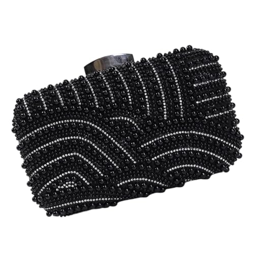 Zkydhbd Delikate Bestickte Abendtasche Mit Kunstperlen Dekors Mehrere Trageoption Praktische Besondere Anlässe Essentielle Faux Pearls Hochzeitsbetrieb von Zkydhbd