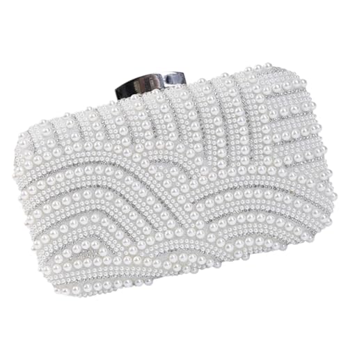 Zkydhbd Delikate Bestickte Abendtasche Mit Kunstperlen Dekors Mehrere Trageoption Praktische Besondere Anlässe Essentielle Faux Pearls Hochzeitsbetrieb von Zkydhbd