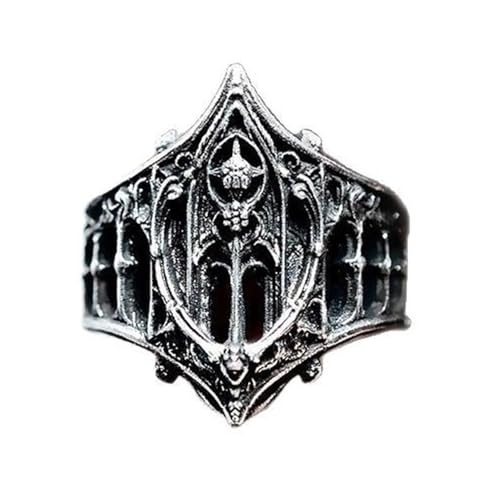 Zkydhbd Dunkle Ästhetische Vintage Ringe Gothic Styles Schmuck Robust Kirsite Konstruktion Verstellbare Größe Für Frauen Männer Besonderer Ereignis Gothic Jewelry Für Frauen von Zkydhbd