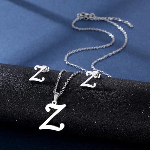 Zkydhbd Edelstahl Brief Anhänger Halskette Unisex Schmuck Set Ohrringe Party Accessoire Für Mode Liebhaber Ohrschmuck Für Frauen Zkydhbd Edelstahl Brief Anhänger Halskette Unisex Schmuck Set Ohrringe Party Accessoire Für Mode Liebhaber Ohrschmuck Für Frauen von Zkydhbd