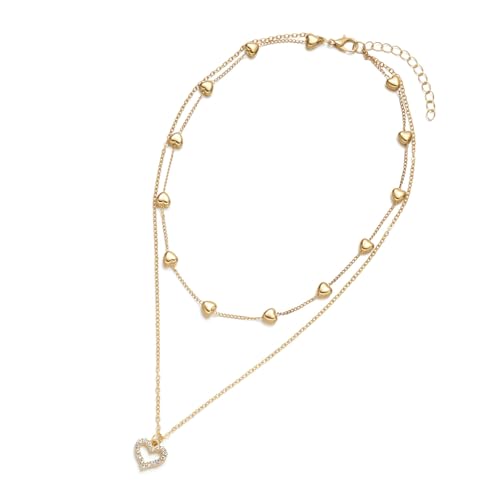 Zkydhbd Einfache Halskette Mode Anhänger Hollow Heart Neckschmuck Perfekt Für Jugendliches Paar Oder Enge Trendige Legierung Von Freunden von Zkydhbd