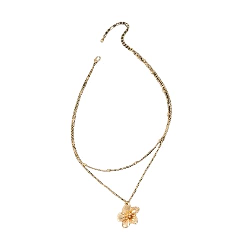 Zkydhbd Einstellbare Länge Blumenheiztkette Halskette Legierung Schmuck Leichtes Design Mehrere Größen Schlüsselbeinkette Für Frauen Crinkle Blumenheize Halskette von Zkydhbd