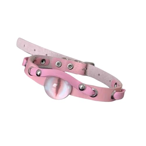Zkydhbd Einzigartige Devil Eye Choker Halskette Schmuckzubehör Für Trendige Frauen In Weichem Robustem PU Leder Tragbar Für Partys Verstellbarer Choker von Zkydhbd