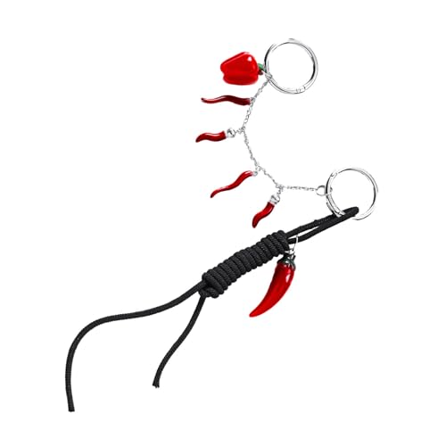 Zkydhbd Einzigartige Geflochtene Seilfrucht Keyring Anhänger Stylische Handtaschenkette Dekoration Multi Farbauswahl Für Trendige Jugendliche Alltagsstil Enhancer von Zkydhbd