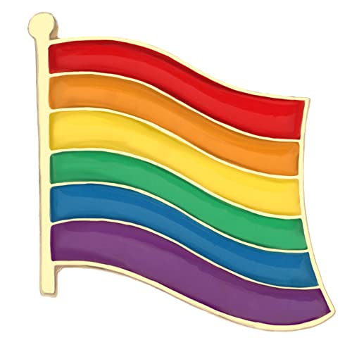 Zkydhbd Einzigartige Regenbogenstifte Farbenfrohe Reversbroschen Hutstifte Legierungstextur Rechteckiger Stift Für Taschen Jacken Und Hüte Regenbogenabzeichen Geeignet von Zkydhbd