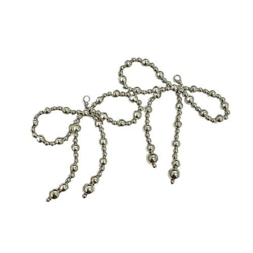 Zkydhbd Elegant Perlen Bowknot Schuhverziermodische Schuhzubehör Mit Kristall Bowknot Anhänger Stilvolle Perlen Keychain Elegant Bowknot Anhänger von Zkydhbd