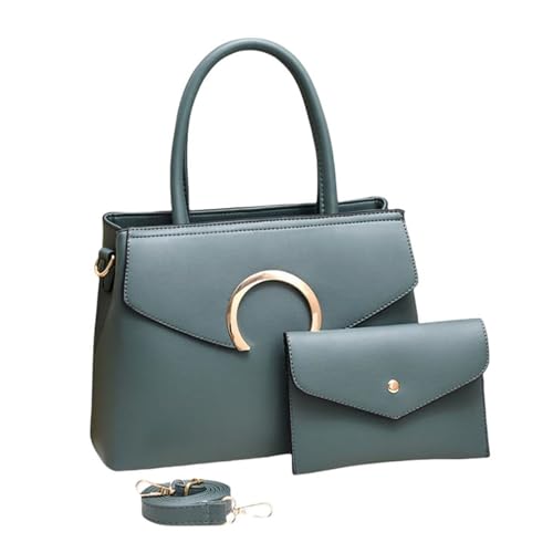 Zkydhbd Elegante Damenbeuler 2 PCS Set Mit Top Satchel Und Verstellbares Crossbody Gurt PU Leder Umhängetasche Für Frauen Stilvolle Arbeitstasche von Zkydhbd
