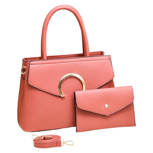 Zkydhbd Elegante Damenbeuler 2 PCS Set Mit Top Satchel Und Verstellbares Crossbody Gurt PU Leder Umhängetasche Für Frauen Stilvolle Arbeitstasche von Zkydhbd