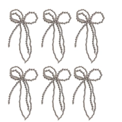 Zkydhbd Elegante Handgefertigte Perlenverzerrte Bowknot Modebedarmes Bowknot Schmuckzubehör Bowknot Komponente Für Frau Mädchen Elegante Bowknot Komponente von Zkydhbd