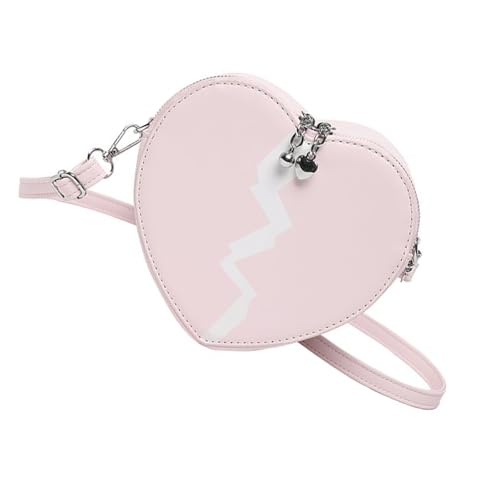 Zkydhbd Elegante Herz Telefon Crossbody Tasche Mit Verstellbarem Riemen PU Leder Umhängetaschen Handtasche Für Modische Enthusiasten Reisetaschen von Zkydhbd