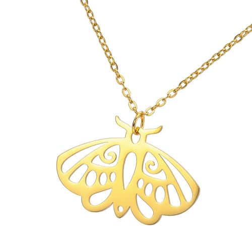 Zkydhbd Elegante Mottenheize Halskette Unisex Mit Komplizierten Motten Designs Tragbarer Neck Hals Accessoire Trendy Damens von Zkydhbd