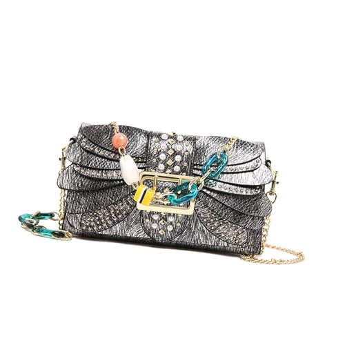 Zkydhbd Elegante PU Leder Umhängetasche Für Frauen Mit Kettendetail Und Einzigartig von Zkydhbd