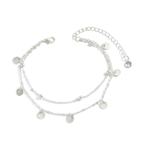 Zkydhbd Elegante Schichtlegierung Fußkettchen Mit Schmetterling Herz Charme Für Frauen Stilvolle Berufung Strand Schmuck Geschenke Wasserdichte Designs Schicht Fachlacken Frauenschmuck von Zkydhbd