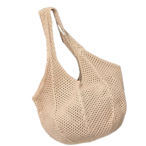 Zkydhbd Elegante Strickbeutel Schulter Lässig Unterarmtaschen Mehrzweck Netzhandtasche Leichte Reise Geldbörse Für Trendige Frauen Häkeln von Zkydhbd