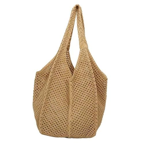 Zkydhbd Elegante Strickbeutel Schulter Lässig Unterarmtaschen Mehrzweck Netzhandtasche Leichte Reise Geldbörse Für Trendige Frauen Häkeln von Zkydhbd
