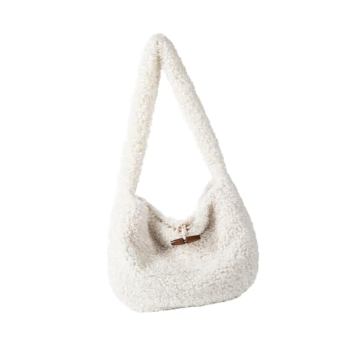 Zkydhbd Elegante Umhängetasche Casual Satchel Geldbörse Plüschhandtasche Mit Bequemem Riemen Für Tägliche Pendel Und Freizeitaktivitäten Fuzzy Handtasche von Zkydhbd