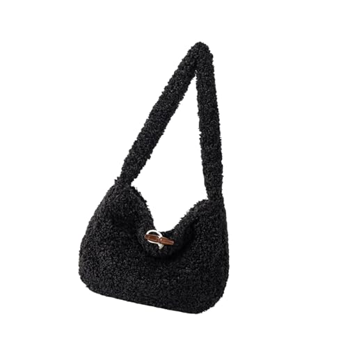 Zkydhbd Elegante Umhängetasche Casual Satchel Geldbörse Plüschhandtasche Mit Bequemem Riemen Für Tägliche Pendel Und Freizeitaktivitäten Fuzzy Handtasche von Zkydhbd