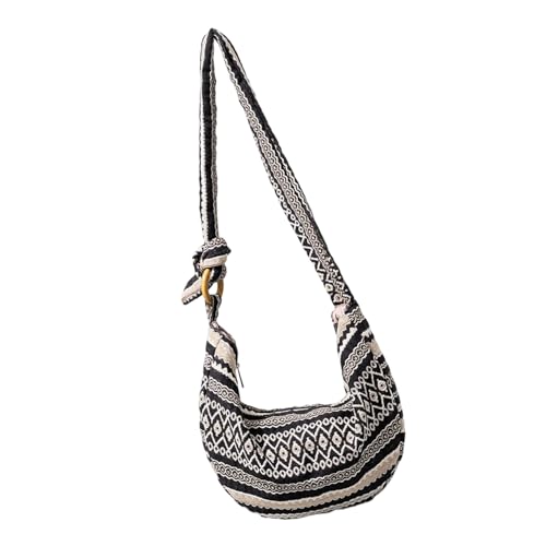 Zkydhbd Ethnische Stile Crossbody Bag Für Frauen Schulter Einfache Messenger Mode Shopping Canvas Pendeln Frauen Ethnische Stile Schulter Pendeln Handtasche Leinwand Crossbody von Zkydhbd