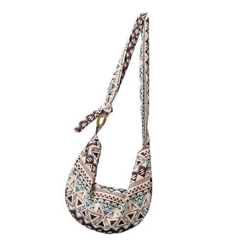 Zkydhbd Ethnische Stile Crossbody Bag Für Frauen Schulter Einfache Messenger Mode Shopping Canvas Pendeln Frauen Ethnische Stile Schulter Pendeln Handtasche Leinwand Crossbody von Zkydhbd